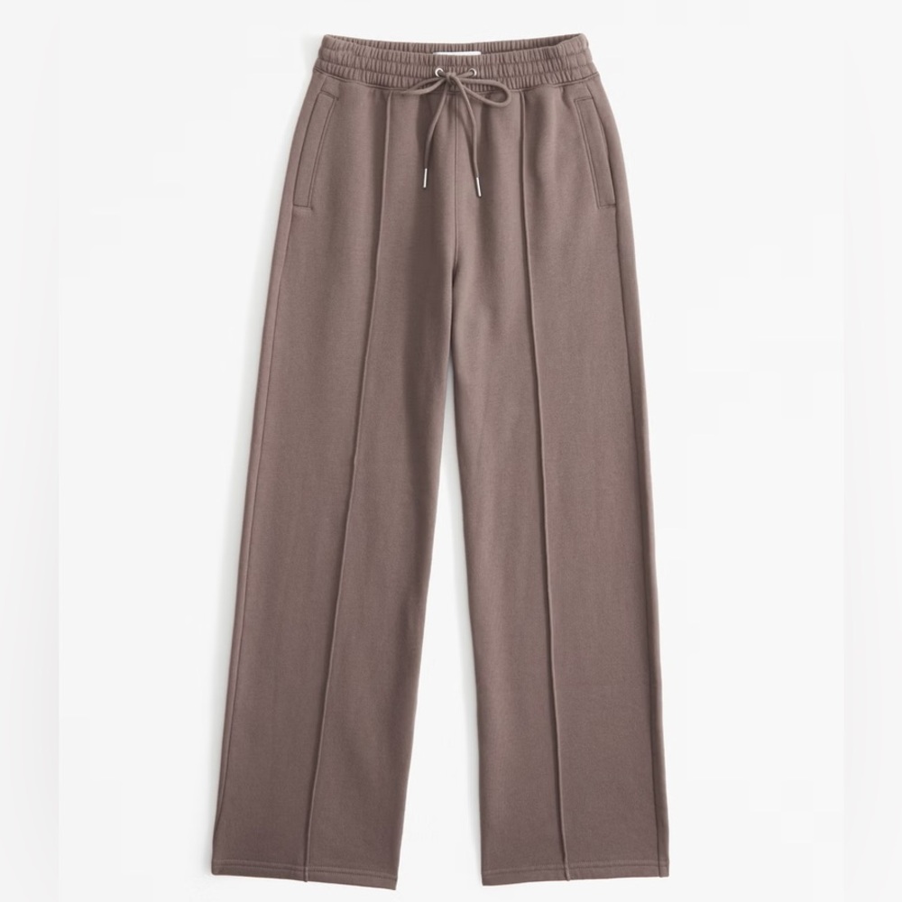 Abercrombie Wide Leg Sweatpants Brown Size Medium